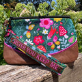 Sister You Keep Me Wristlet with Removable Strap • DMB Inspired • Embroidered Floral Pouch • Bag
