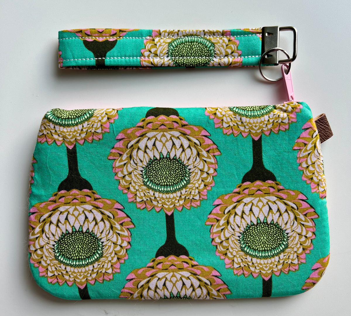 Rapunzel Wristlet with Removable Strap • DMB Inspired • Embroidered Floral Pouch • Bag