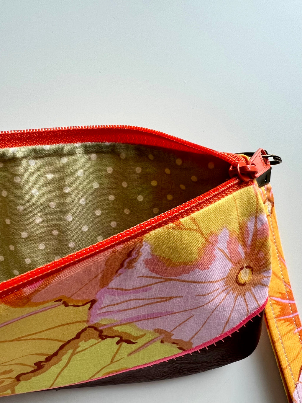 So Damn Lucky Wristlet with Removable Strap • DMB Inspired • Embroidered Floral Pouch • Bag