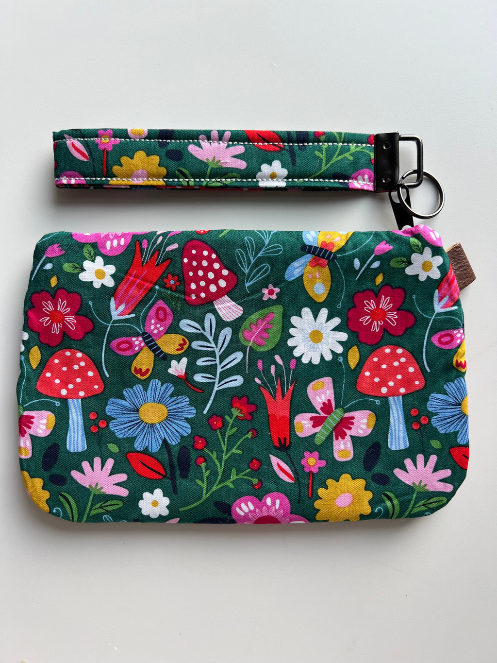 Sister You Keep Me Wristlet with Removable Strap • DMB Inspired • Embroidered Floral Pouch • Bag