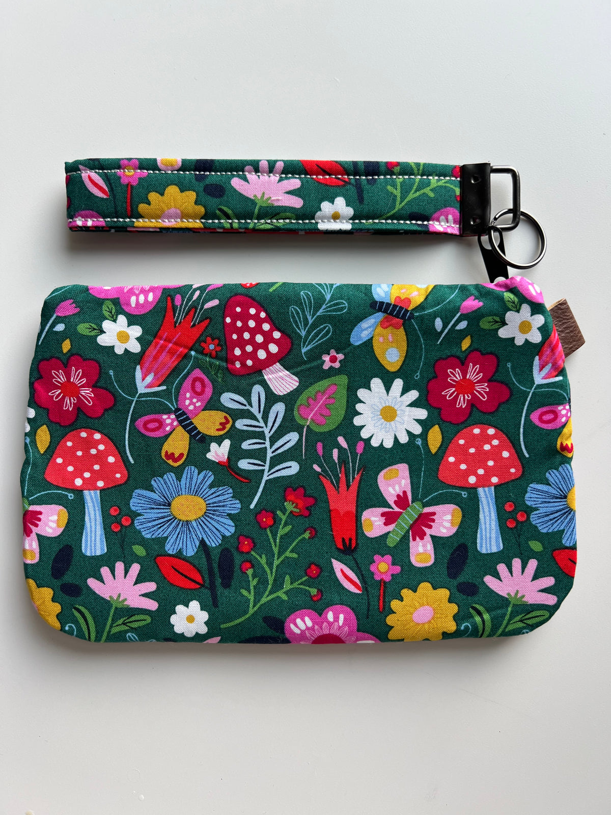 Sister You Keep Me Wristlet with Removable Strap • DMB Inspired • Embroidered Floral Pouch • Bag
