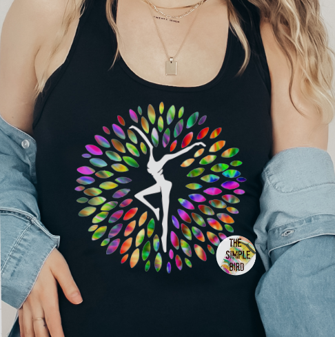 Tie Dye Blooming Flower • Women's Racerback Tank