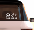 Peace Love DMB Decal