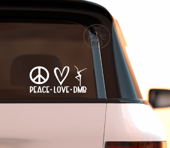 Peace Love DMB Decal