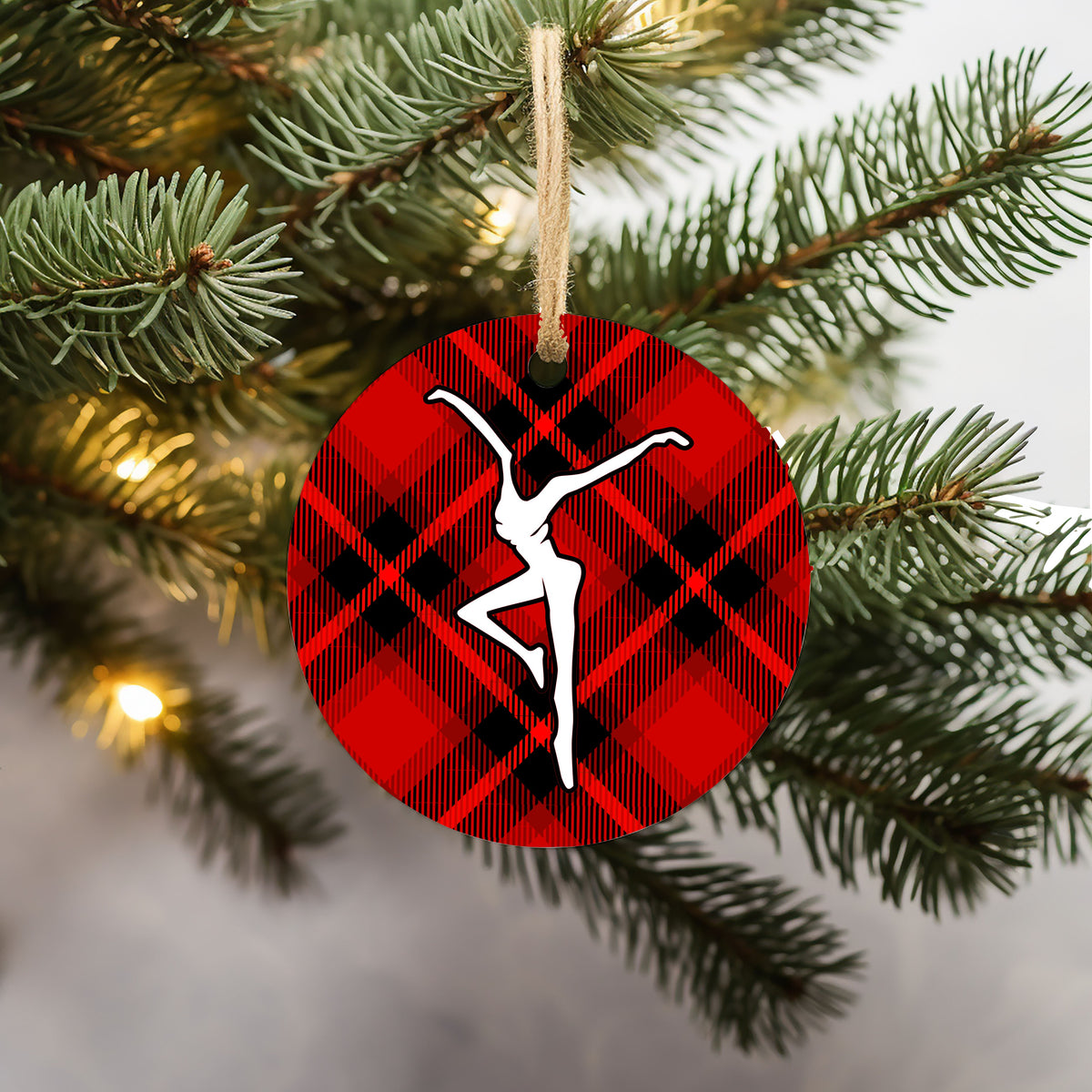 Red Plaid FD Ornament
